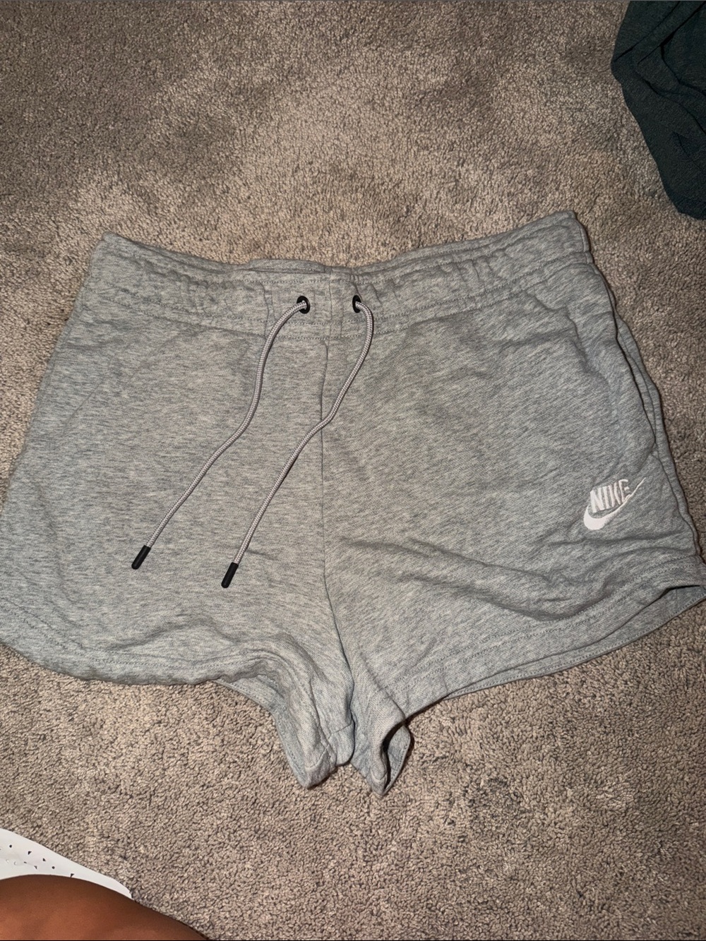 Nike Women's Light Gray Athletic Drawstring Shorts
